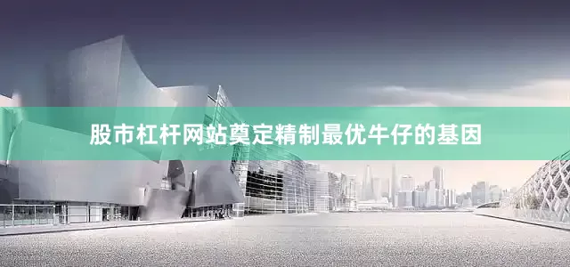 股市杠杆网站奠定精制最优牛仔的基因
